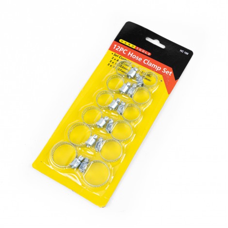 Cleme metalice, colier, HC 100, 12 piese, reglabile