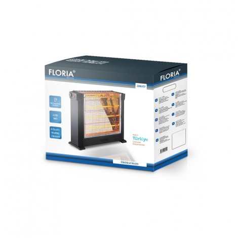 Incalzitor cu infrarosu Floria ZLN-6197, 2200W, 4 rezistente, negru