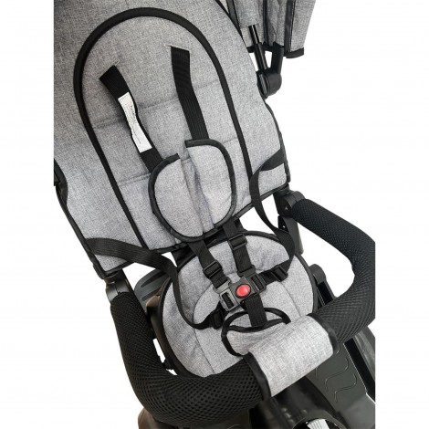 Tricicleta cu scaun reversibil si pozitie de somn, L-Sun SL02, gri