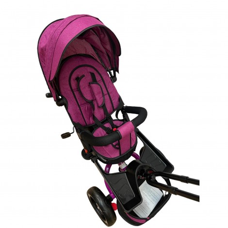 Tricicleta cu scaun reversibil si pozitie de somn, L-Sun SL02, mov