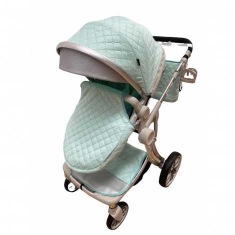 Carucior 2 in 1, L-Sun Egg Shape F1, landou, sport, pliere compacta, verde