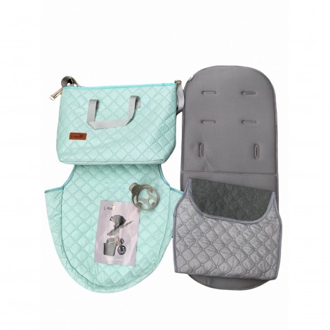 Carucior 2 in 1, L-Sun Egg Shape F1, landou, sport, pliere compacta, verde