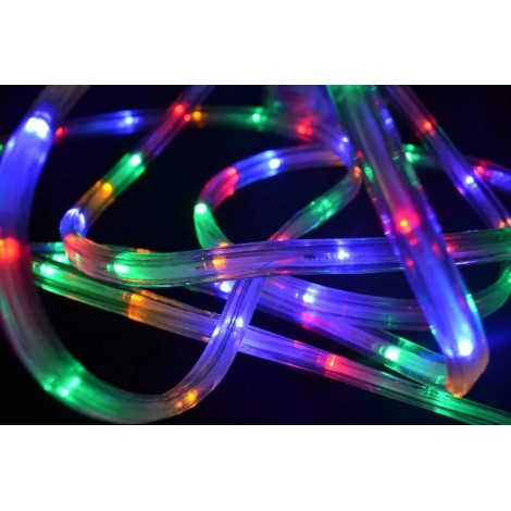 Instalatie tip furtun luminos cu led, 10m multicolor