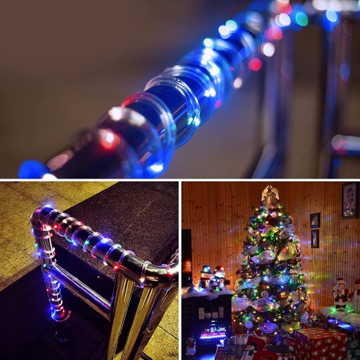 Instalatie tip furtun luminos cu led, 10m multicolor