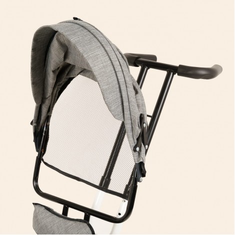 Tricicleta KUBI, 5 in 1, ghidon reglabil, scaun reglabil rotativ 360 grade, gri